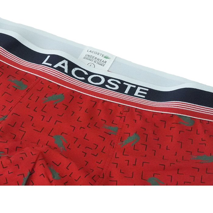 Boxer Lacoste Hombre Prints Colors Rojo Verde